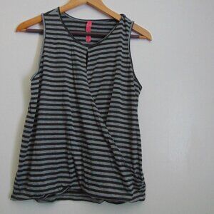 Women's Brand New Eight Sixty Shirt Size M Black and Gray Striped BNWOT